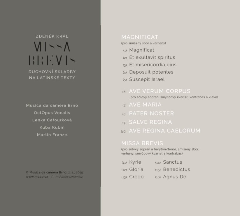 Musica da camera Brno | MISSA BREVIS